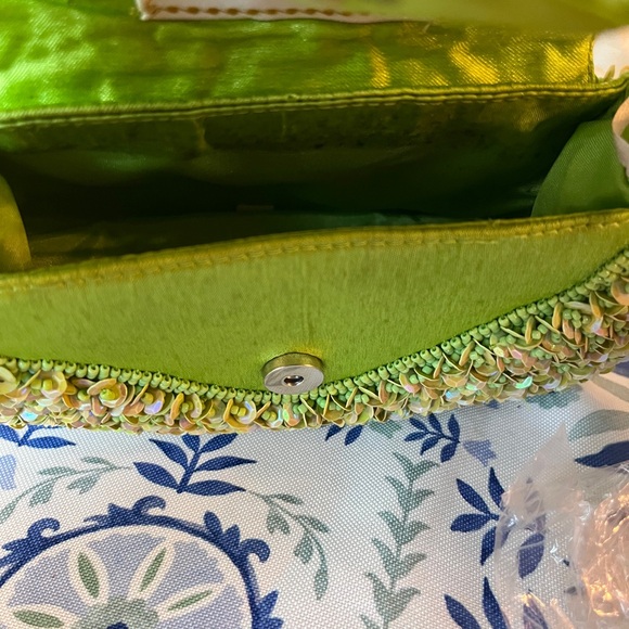 Green Beaded Women's Bag - Picture 6 of 8